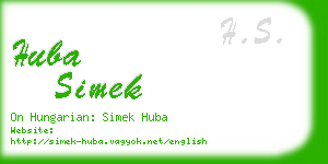 huba simek business card